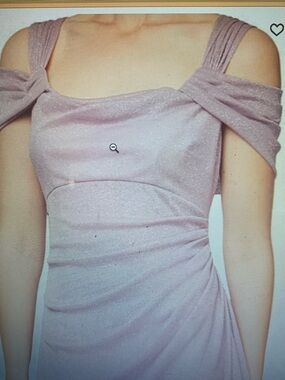 Alex Evenings Lilac Cold-Shoulder Bridesmaid Dress